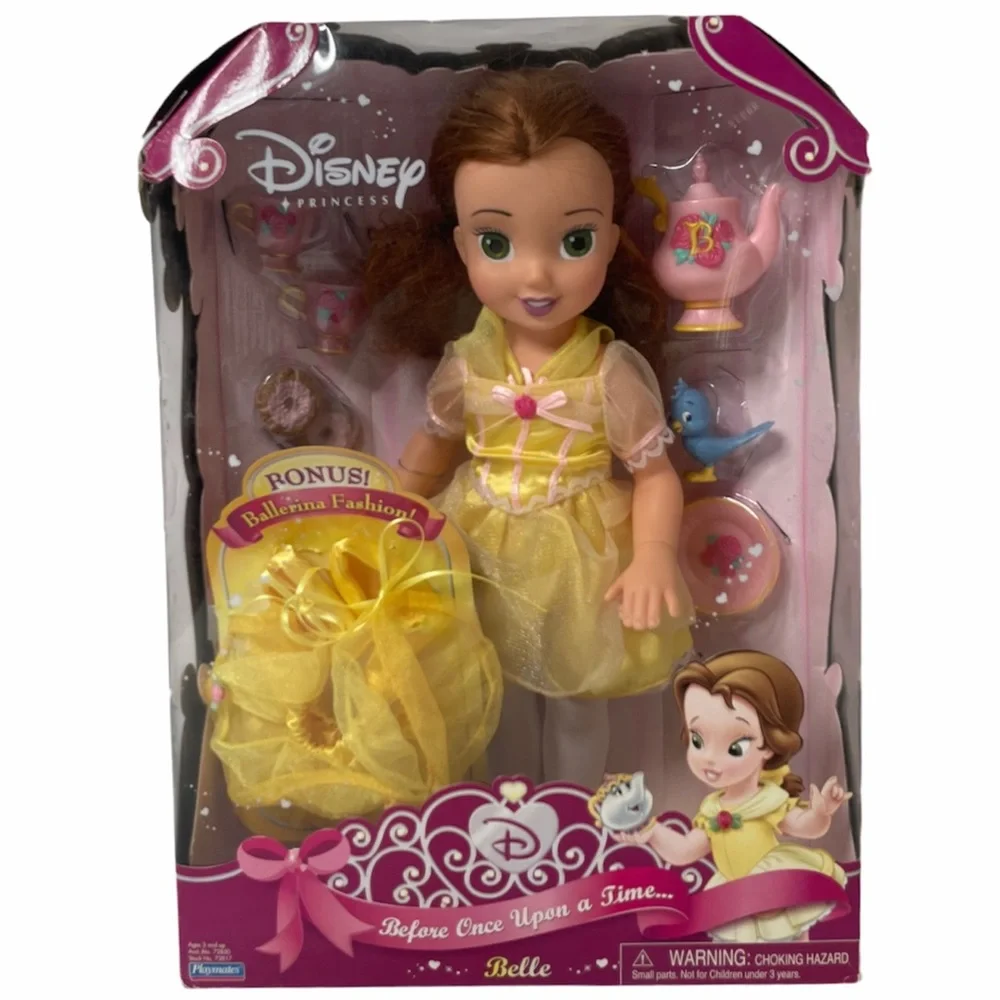 Rare Disney Belle Beauty & The Beast Doll Tea Party Before Once Upon A Time Y2K